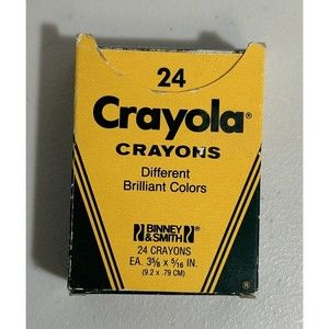 Vintage 80s 1985 Crayola Crayons Binney & Smith No. 24 Pack